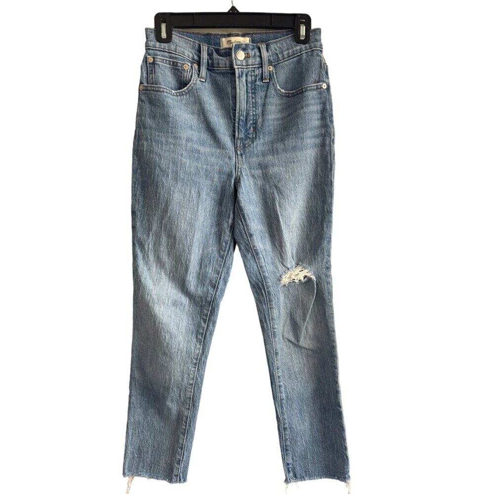 Madewell The Perfect Vintage Crop Jean Blue Stretch Casual size 25